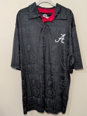 Rivalry Threads University of Alabama Polo Shirt Gray Red Script A Men's Size S